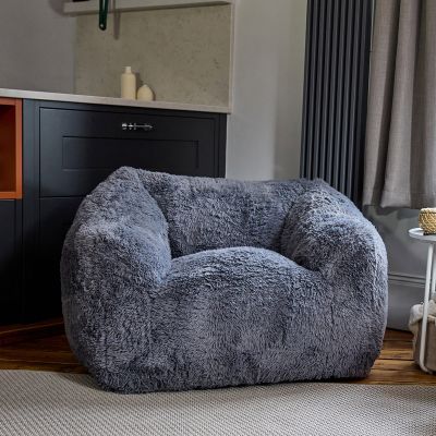 Fauteuil en fausse fourrure icon Aspen, rembourrage en mousse