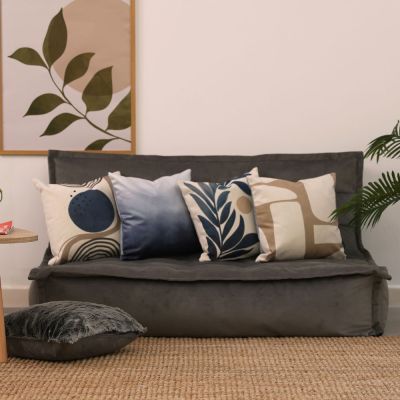 Coussin en velours à motif abstrait icon