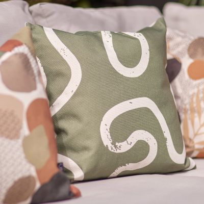 Coussin d'intérieur et d'extérieur à imprimé abstrait griffonné d'Icon, multicolore