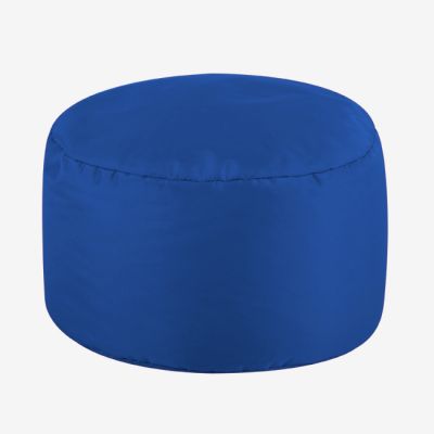 Blue outdoor bean bag footstool