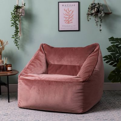 Fauteuil pouf en velours icon Natalia