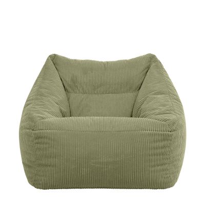 Fauteuil pouf en velours côtelé icon Morgan