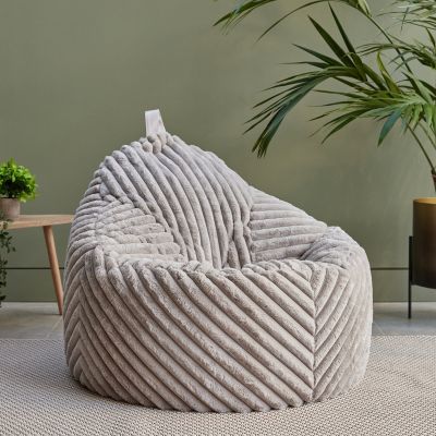 Pouf cocon en fausse fourrure côtelée icon