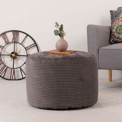 Pouf en velours côtelé icon Frankie