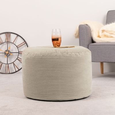 Pouf en velours côtelé icon Frankie