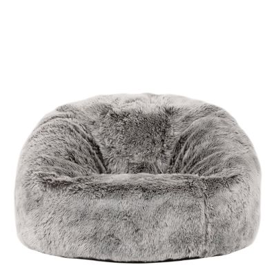 icon® Luxury Faux Fur Kids Classic Bean Bag in pink in bedroom