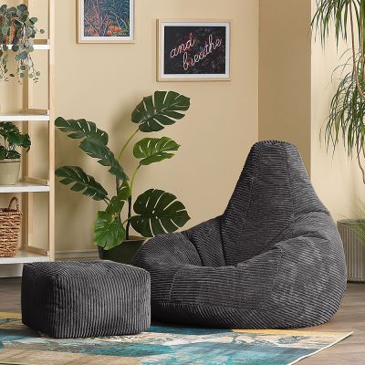 Pouf relax en velours côtelé icon Dalton