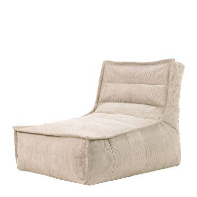 Pouf méridienne en velours côtelé icon Otto, Naturel