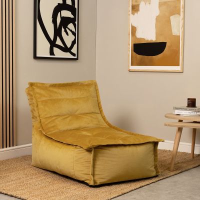 Fauteuil pouf en velours icon Dolce