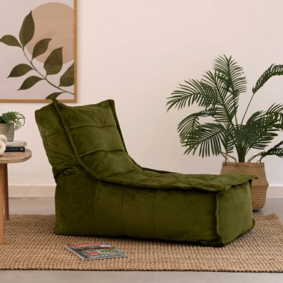 Fauteuil pouf en velours icon Dolce