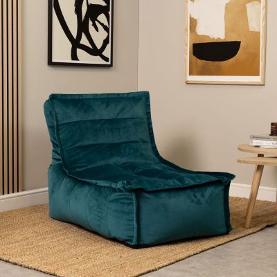 Fauteuil pouf en velours icon Dolce