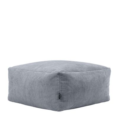 Pouf méridienne modulaire en velours côtelé icon Tetra, Gris Anthracite