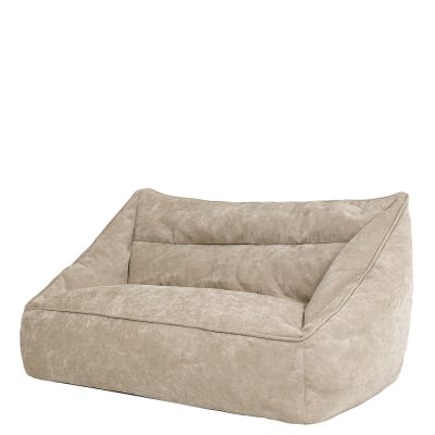 Canapé pouf en tissu chenille icon Cecilia, naturel