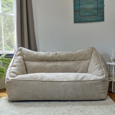 Canapé pouf en tissu chenille icon Cecilia