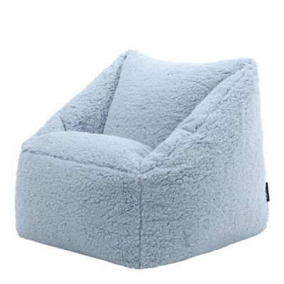 Fauteuil pouf en molleton pour enfant icon, Bleu Clair