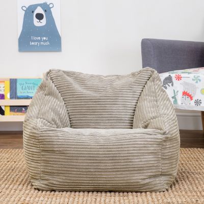 Fauteuil pouf en velours côtelé pour enfant icon Morgan